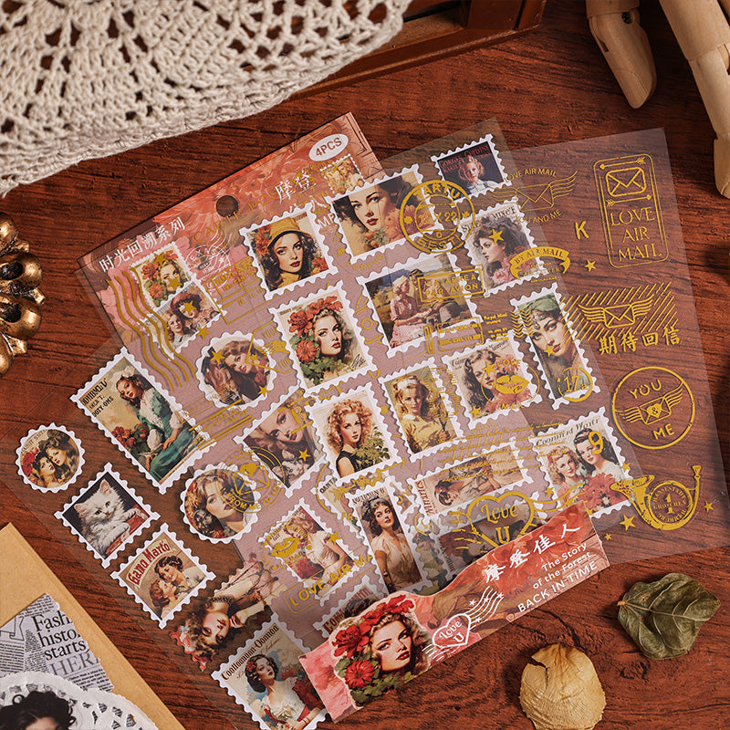 Vintage Foil Stamp Sticker