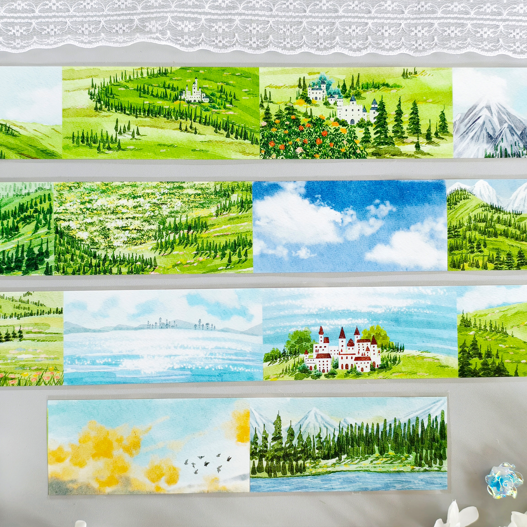 【BOBOYU】Green Mountains and Blue Waters Landscaping Tape