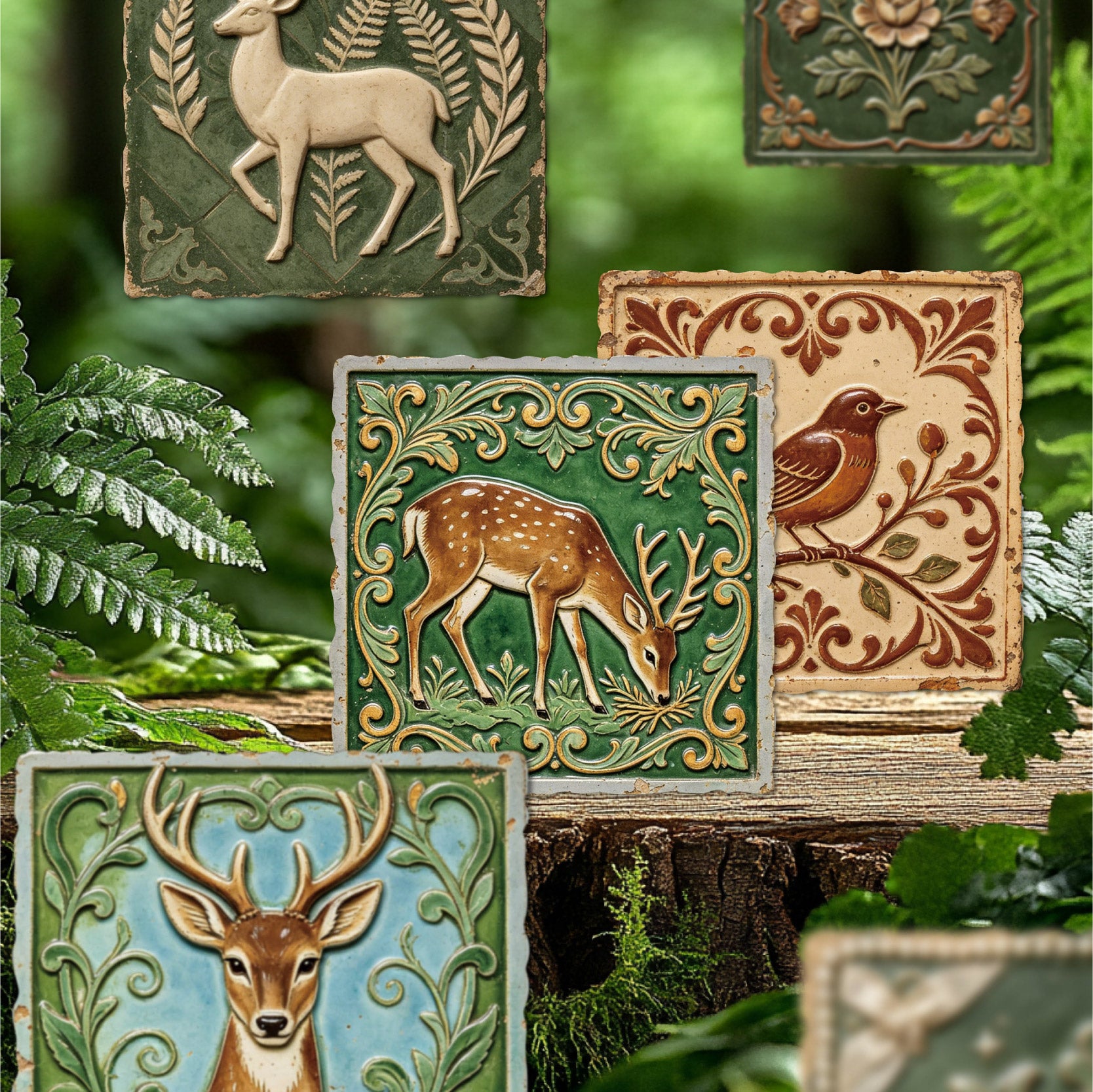 Embossed Tiles Sticker for Journaling | MOOBOOM