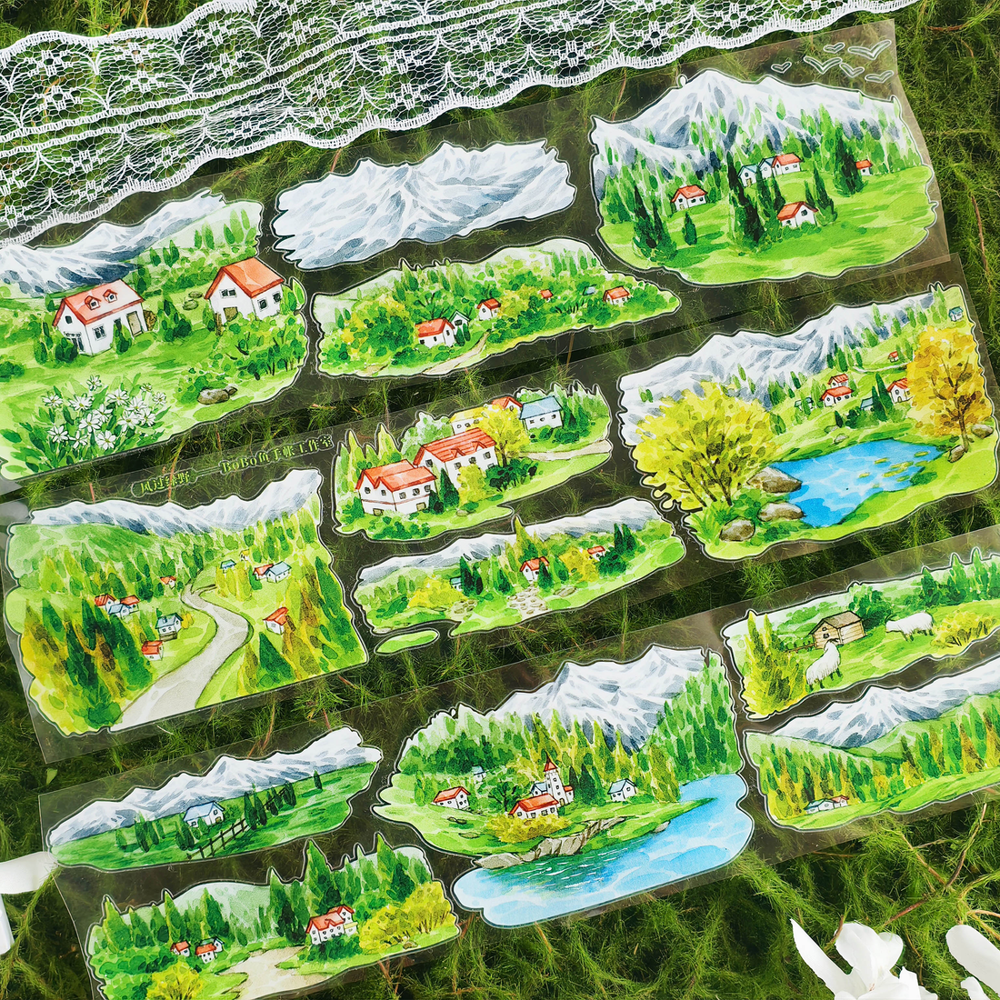 【BOBOYU】Wind Over the Green Fields Landscaping Tape
