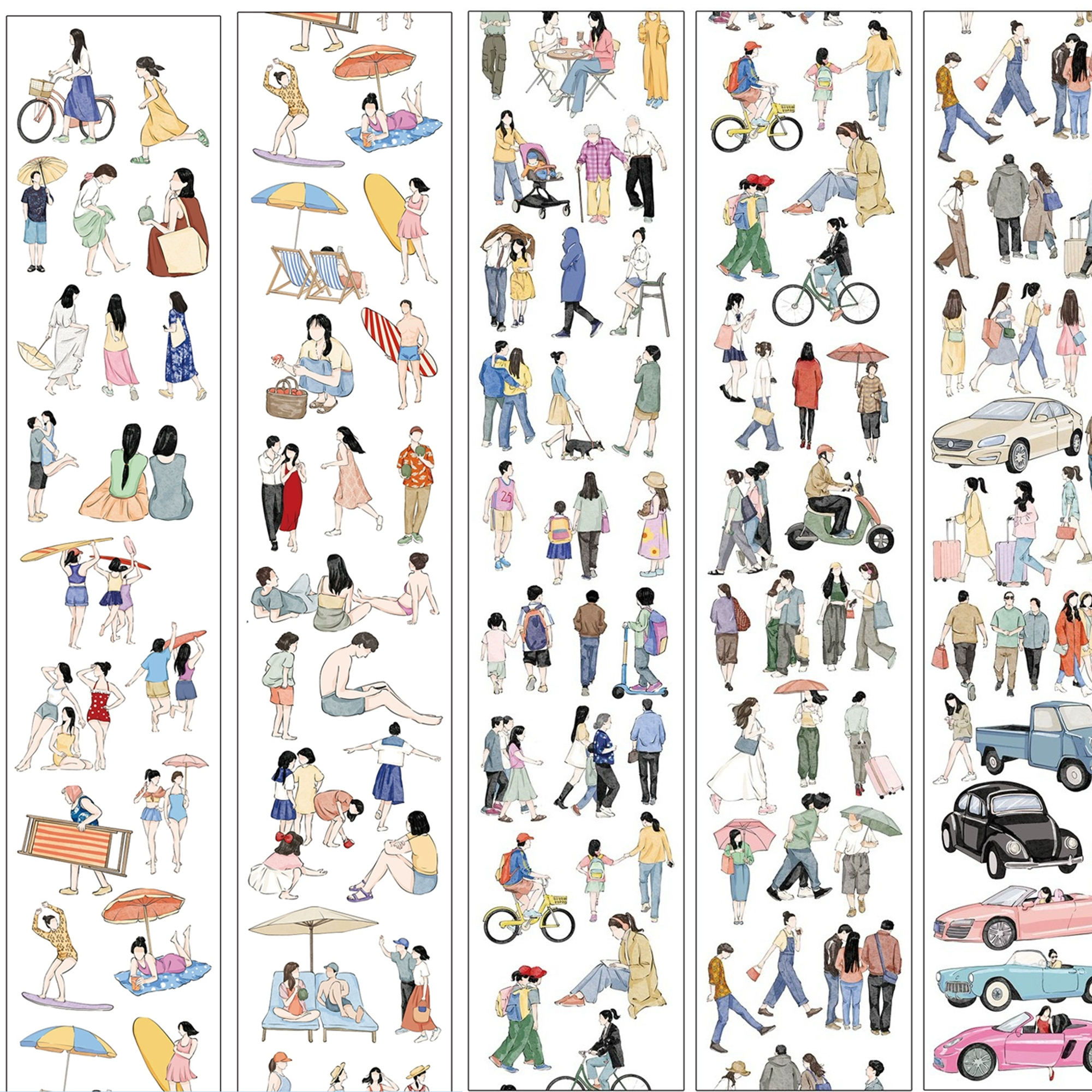 Miniature Character Theme PET Tape