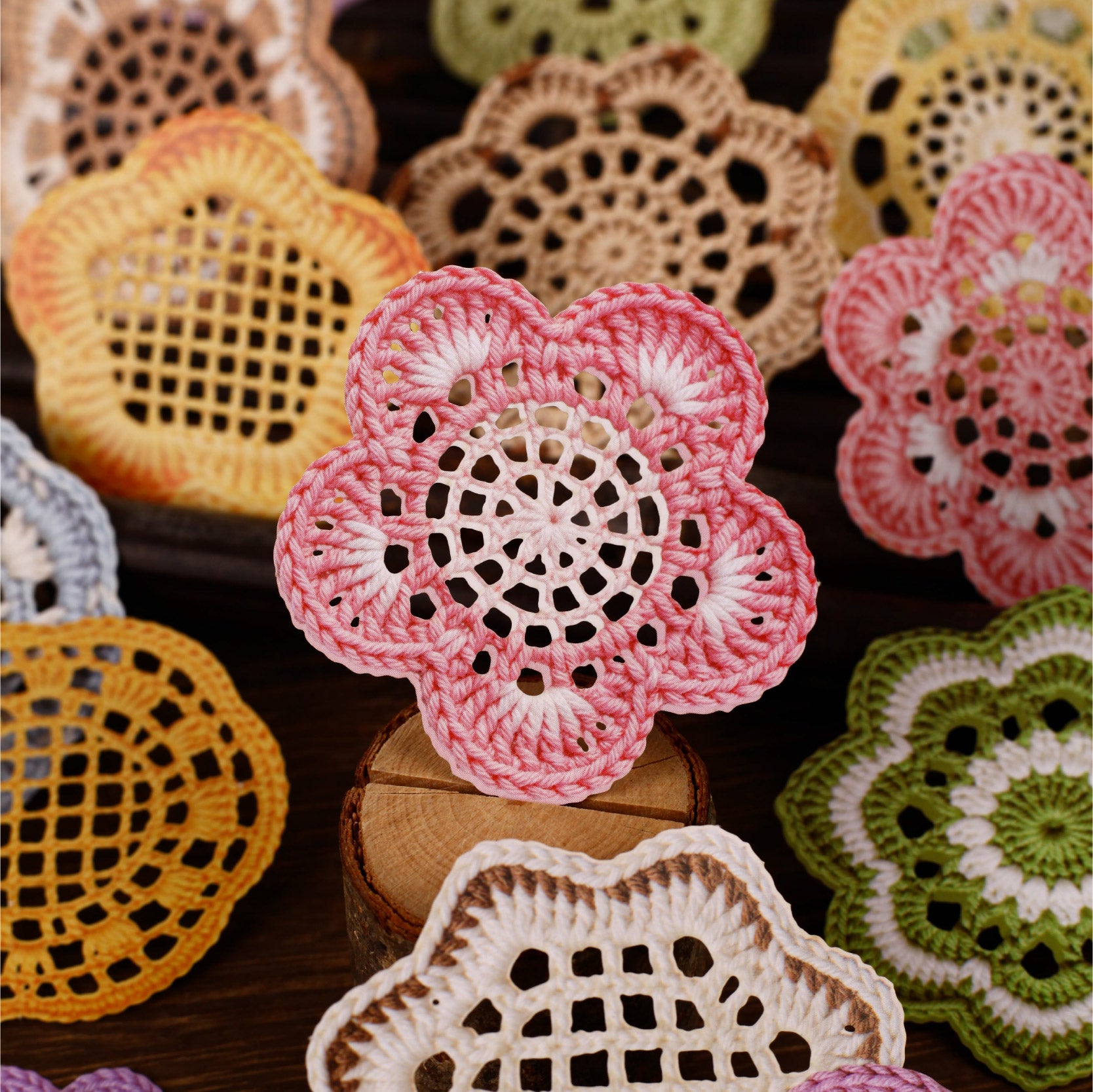 Knitted Lace Paper Sticker