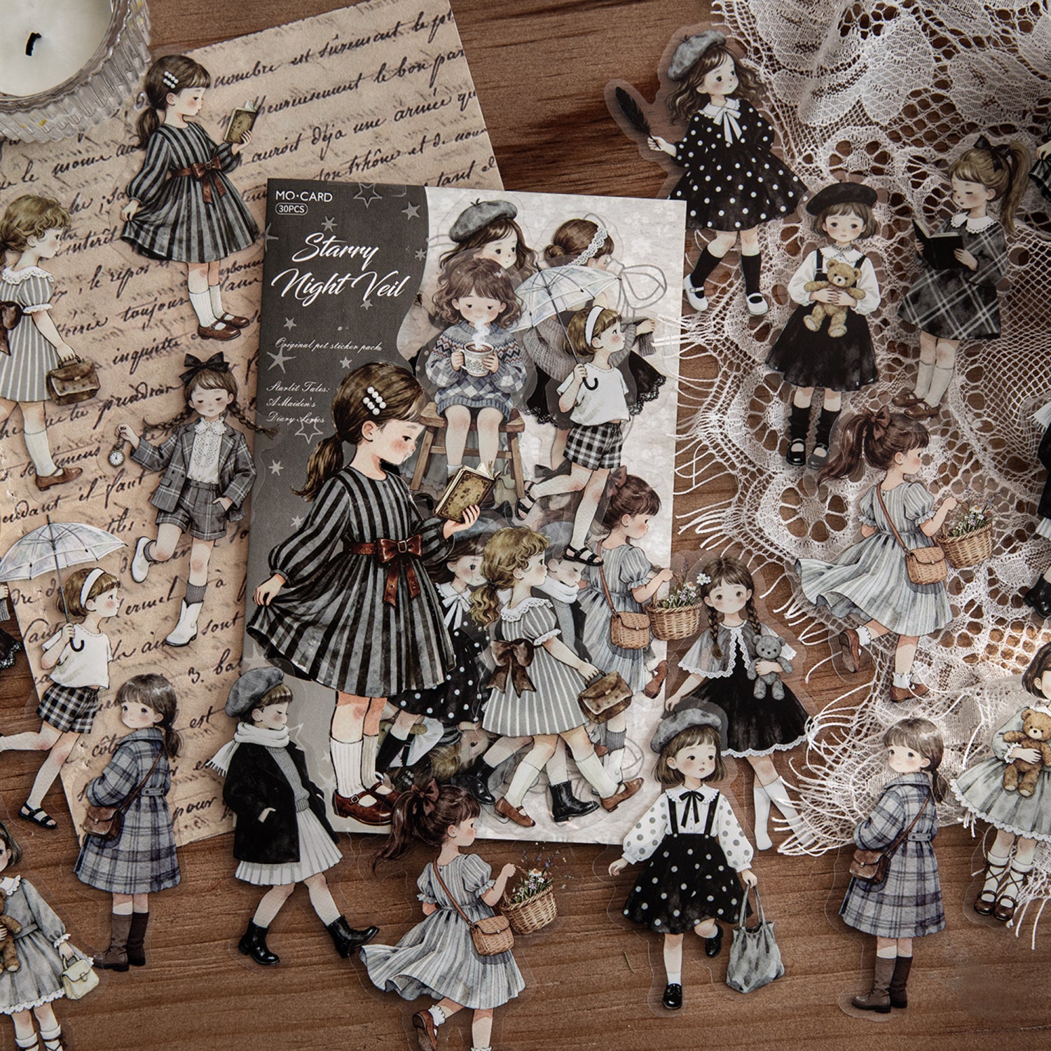 Star-Sleep Fairy Tale Girl Character Stickers