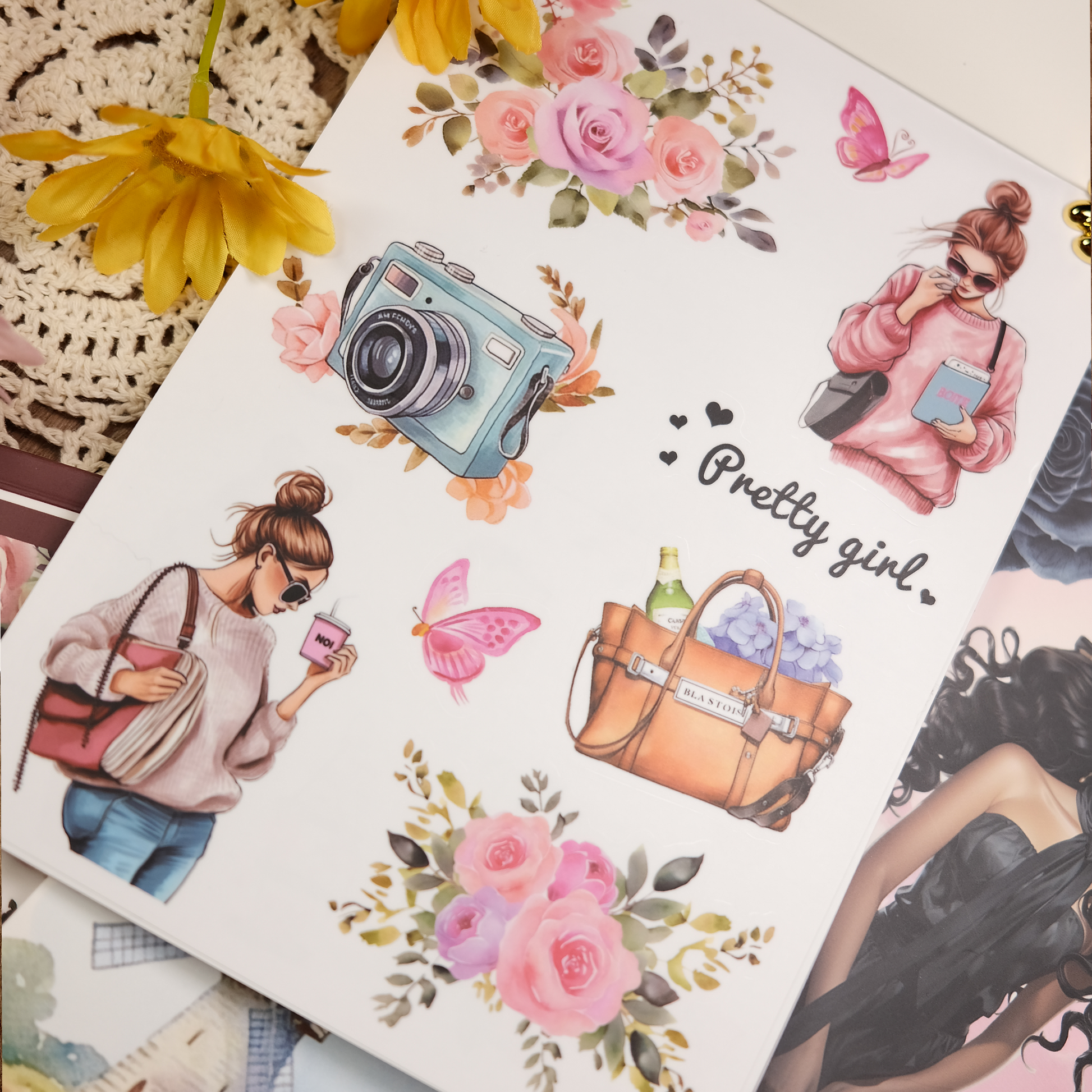 Vintage Scrapbooking Journaling Sticker Book Vol.5