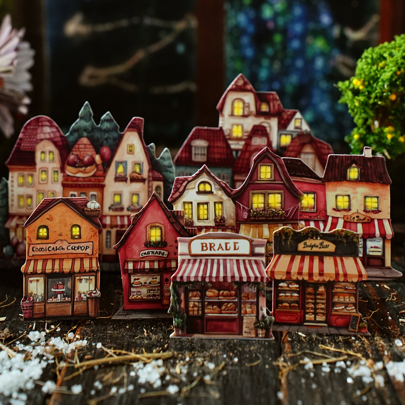 Colorful House Series Paper Sticker