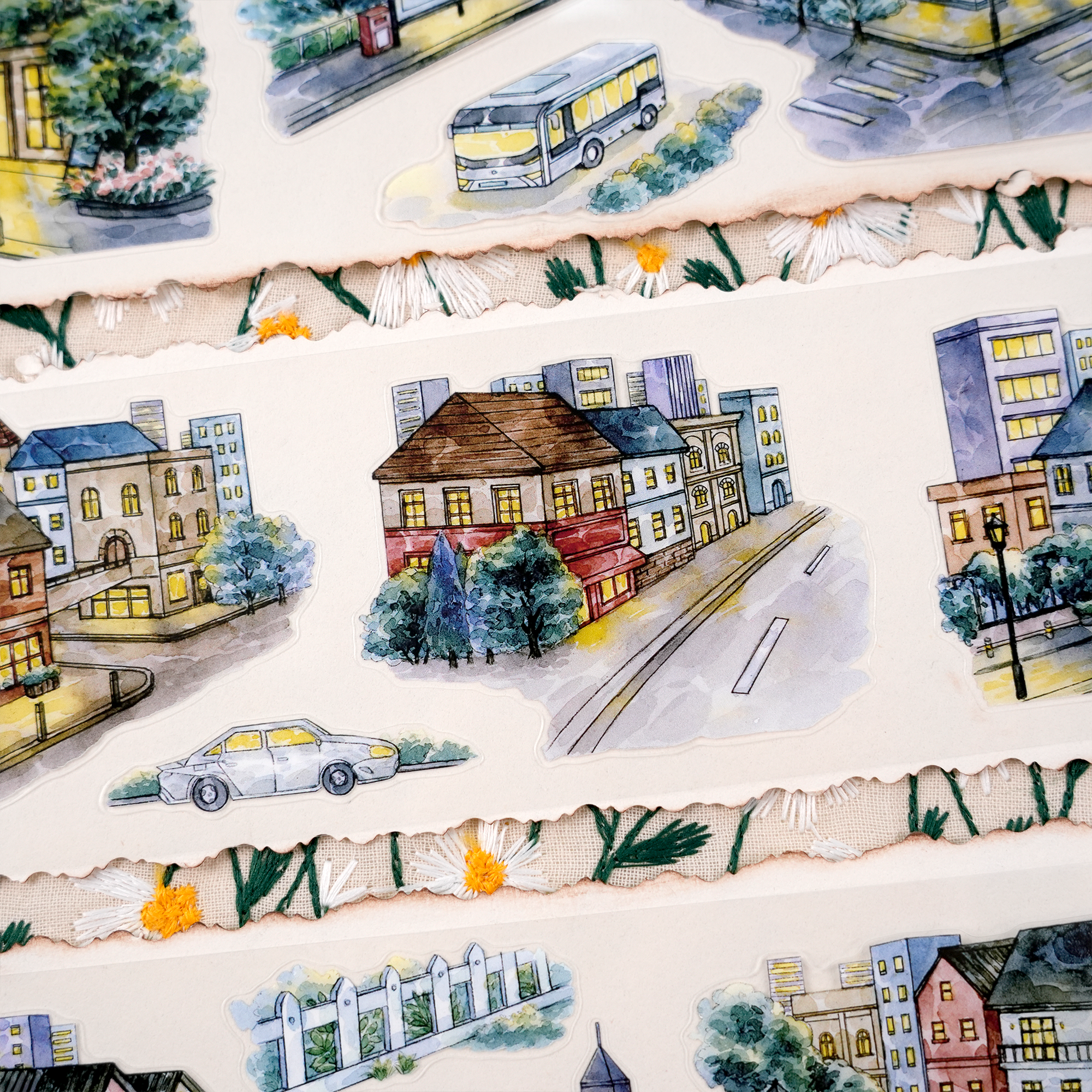 【MOOBOOM】Quiet Night Scenery Pre-cut Landscaping Tape