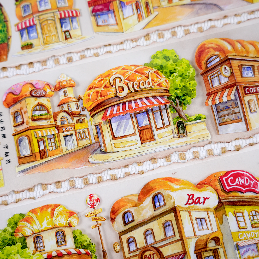 【ZERO】Bread Town PET Landscape Tape