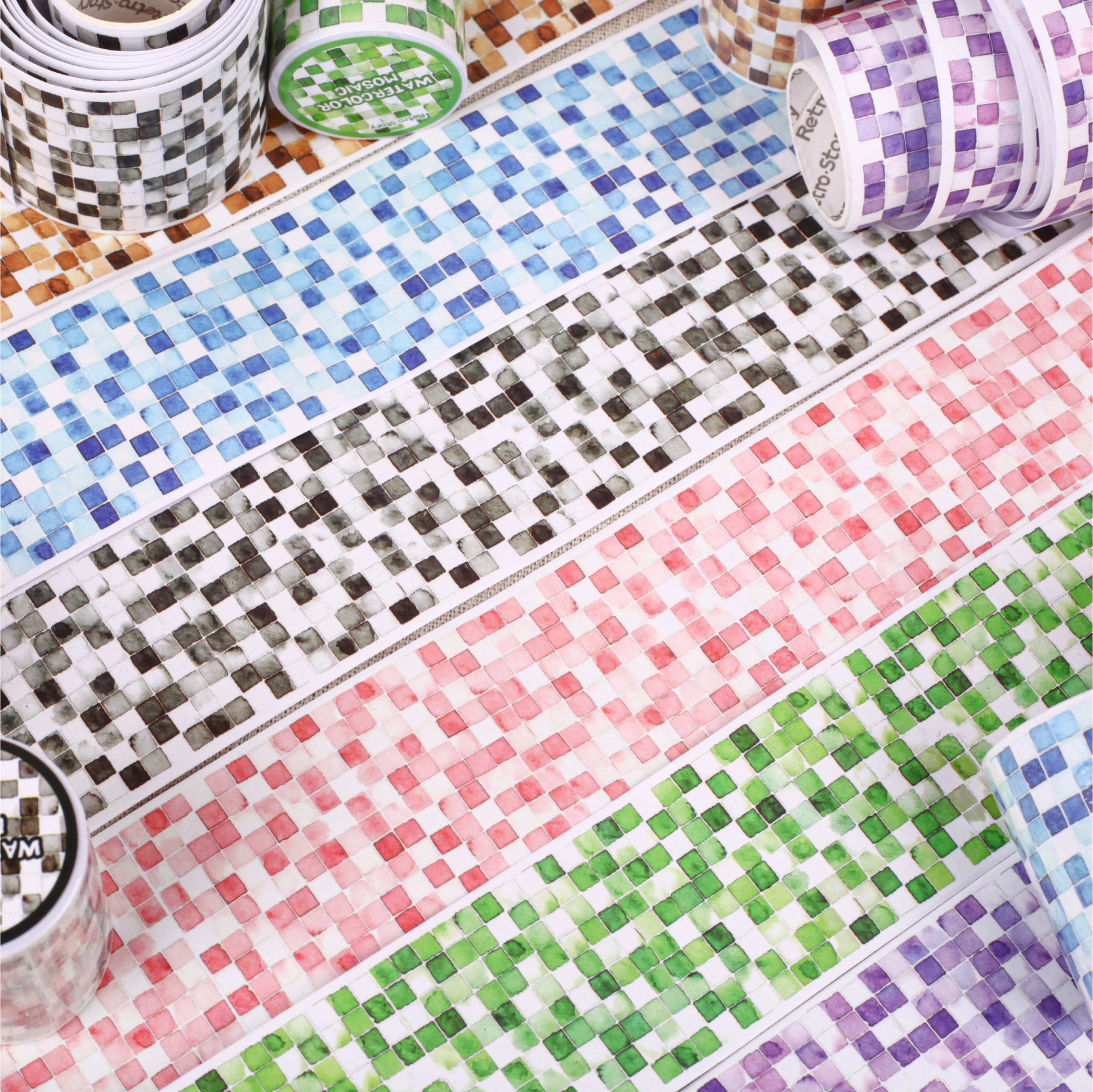 Watercolor Mosaic Washi Tape