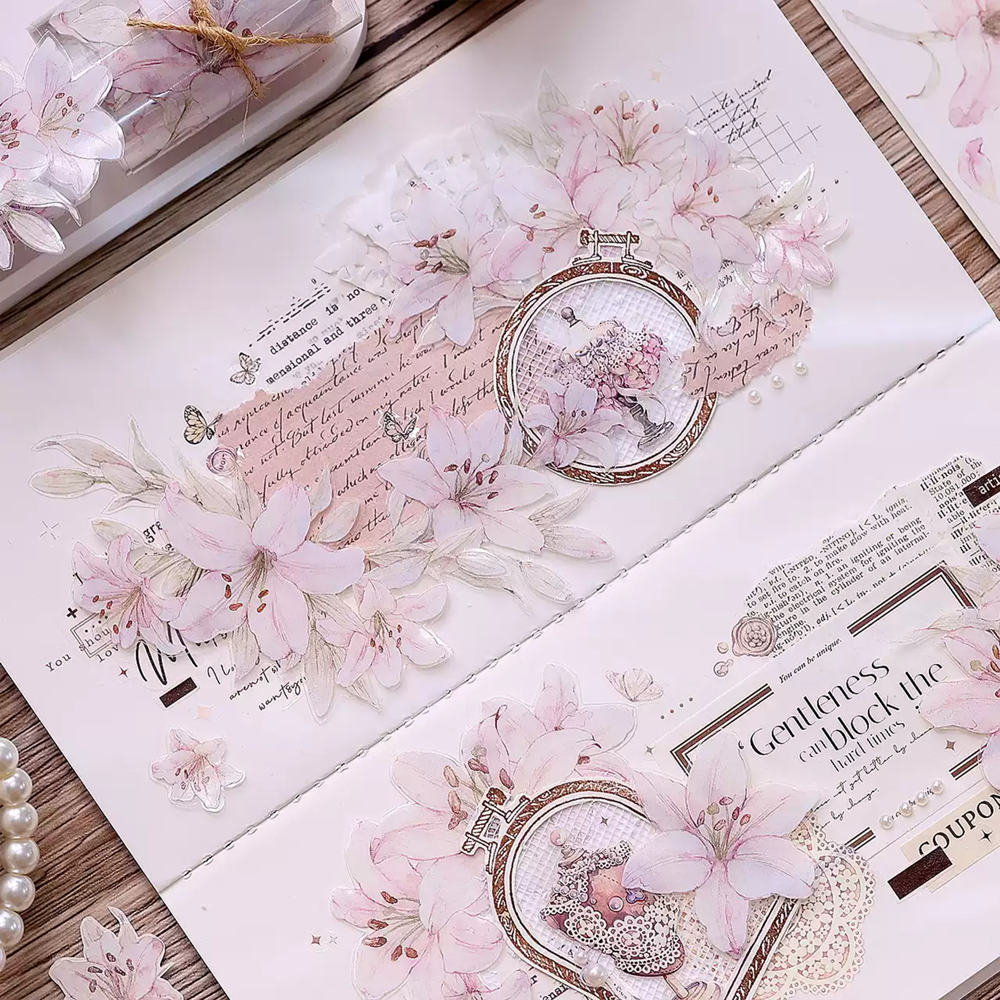 Pink Lily PET Tape (5.5cm*120cm)