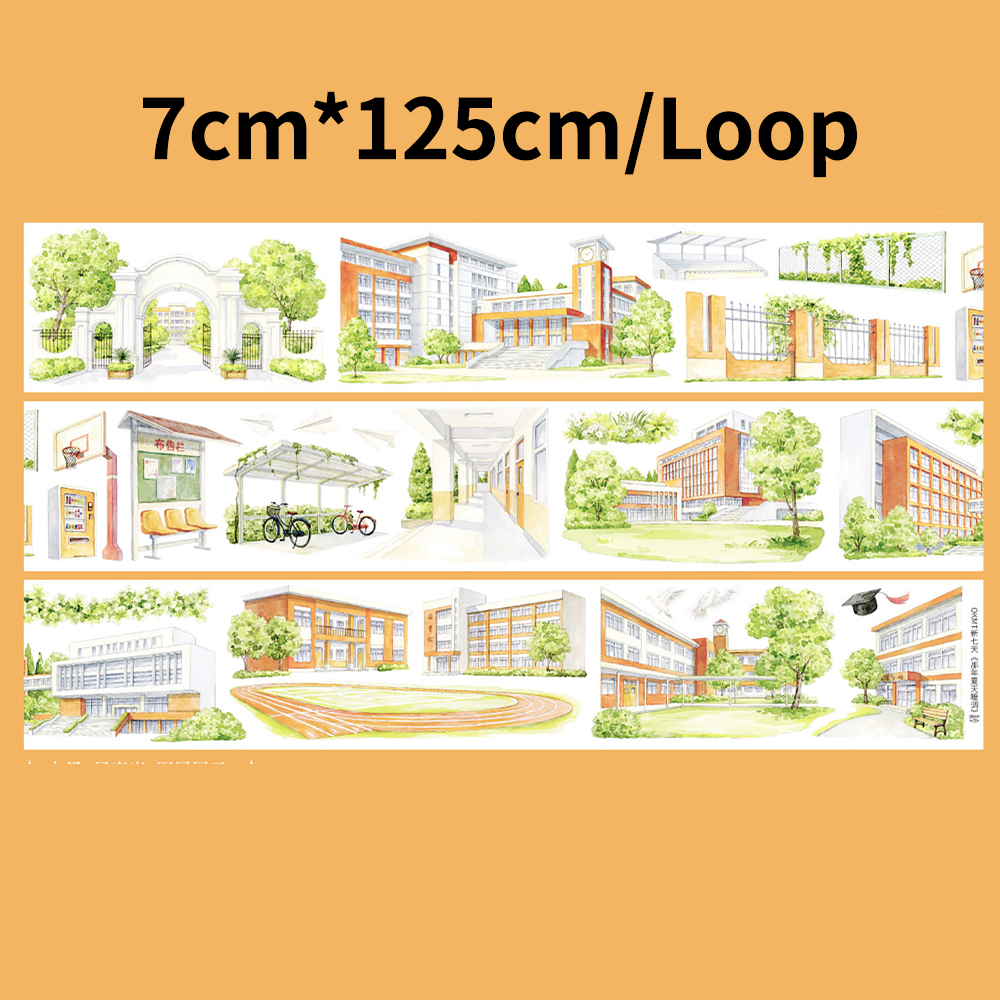 【OKTM】Youthful Campus Days Landscape PET Tape