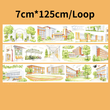 【OKTM】Youthful Campus Days Landscape PET Tape