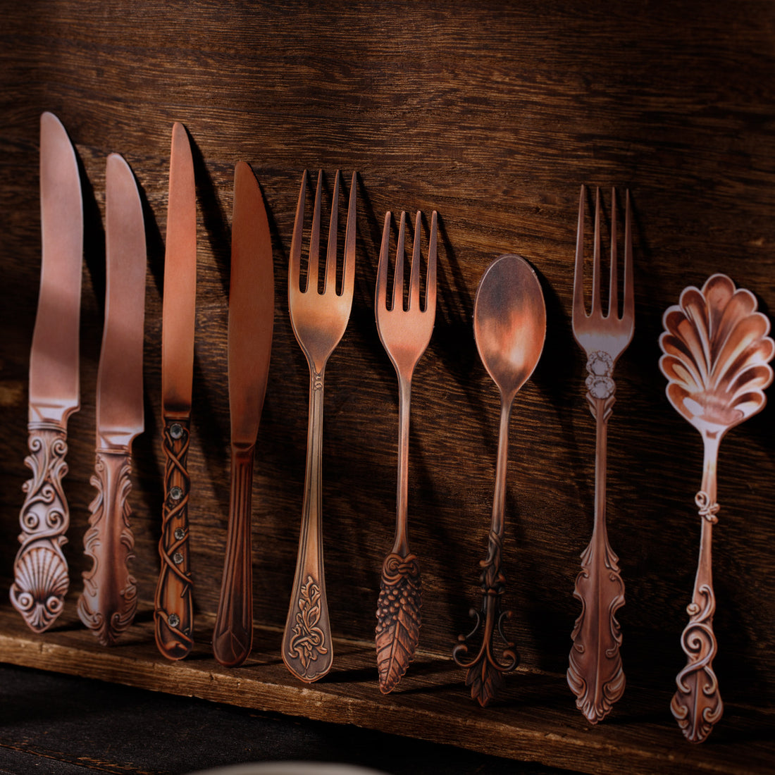 Classical Tableware Hard Card Sticker