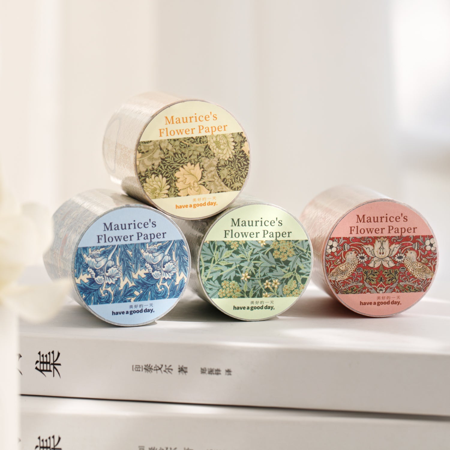 Vintage Floral Background Washi Tape