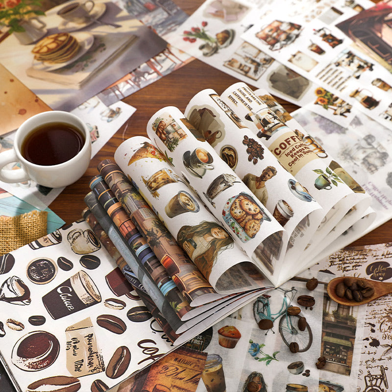 Slow Life Vintage Sticker Books