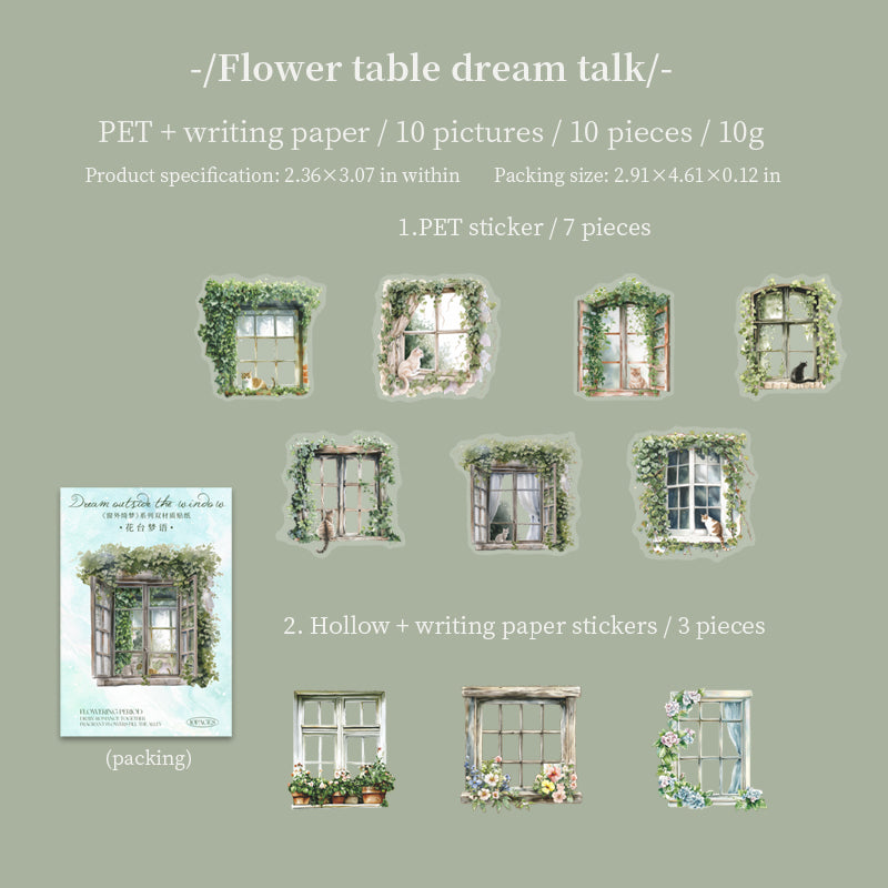 A dream outside the window PET Sticker