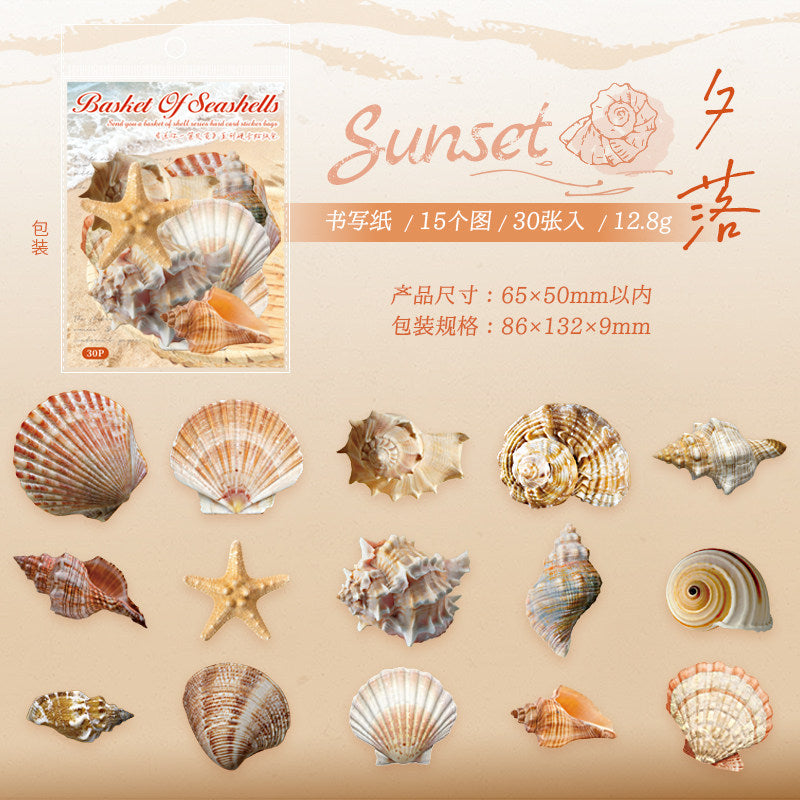 Simulated Shell Rigid Card Stickers