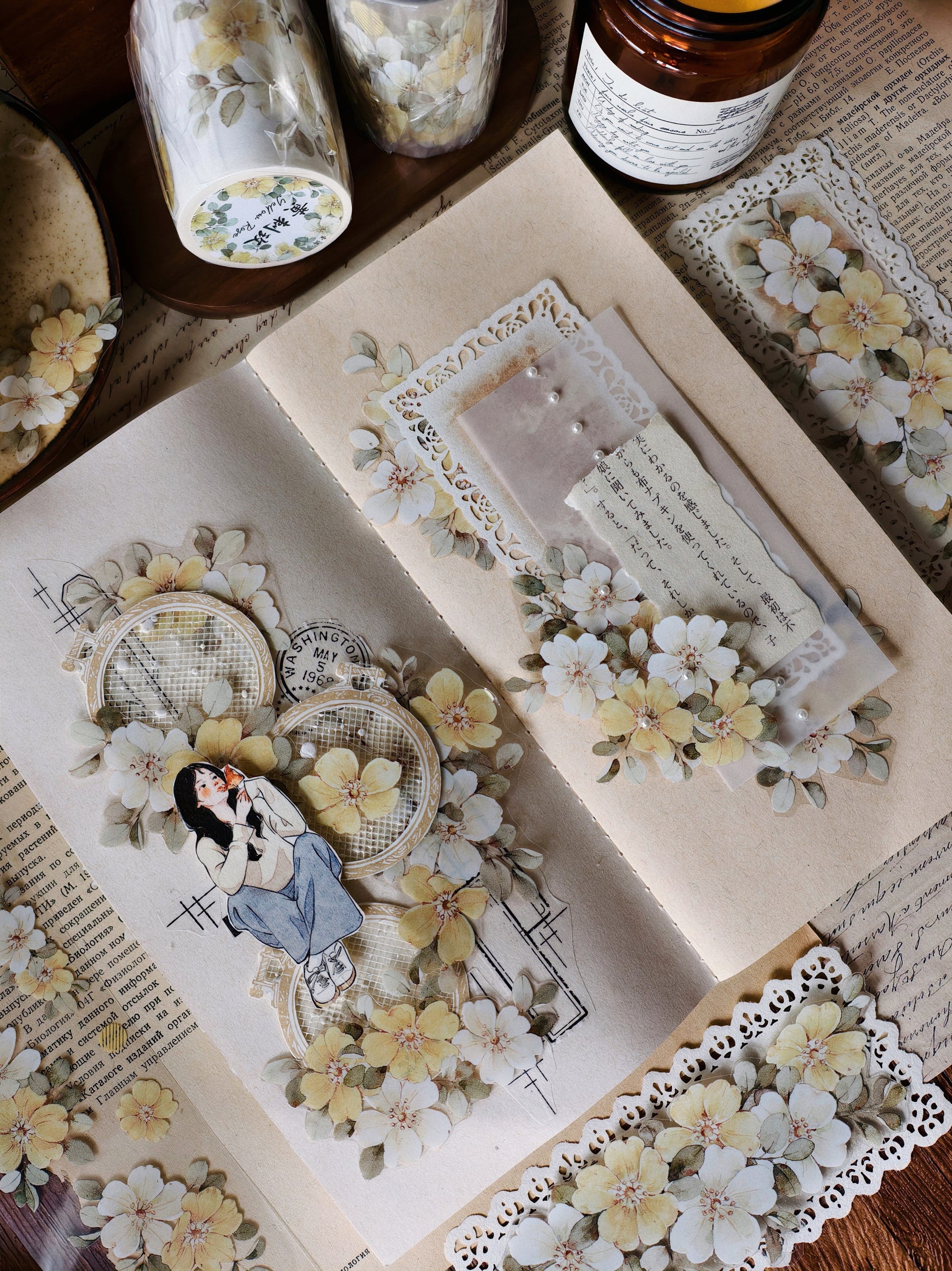 Small Yellow Flower Tape (5.5cm*120cm)