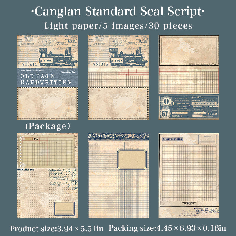 Vintage Page Hand Collection Scrapbook Notepad