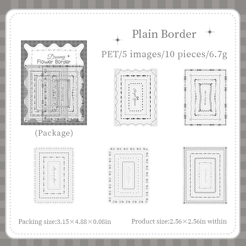 Whispering Dreams Lace Pre-cut PET Sticker for journaling and scrapbooking