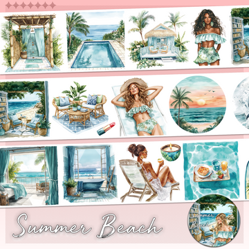 Summer Beach PET Tape | No.44 | MOOBOOM Design