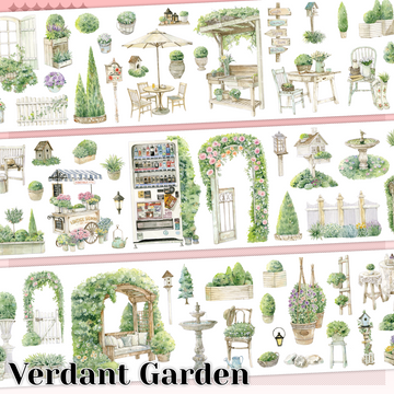 【MOOBOOM】Verdant Garden Pre-cut Landscape PET Tape