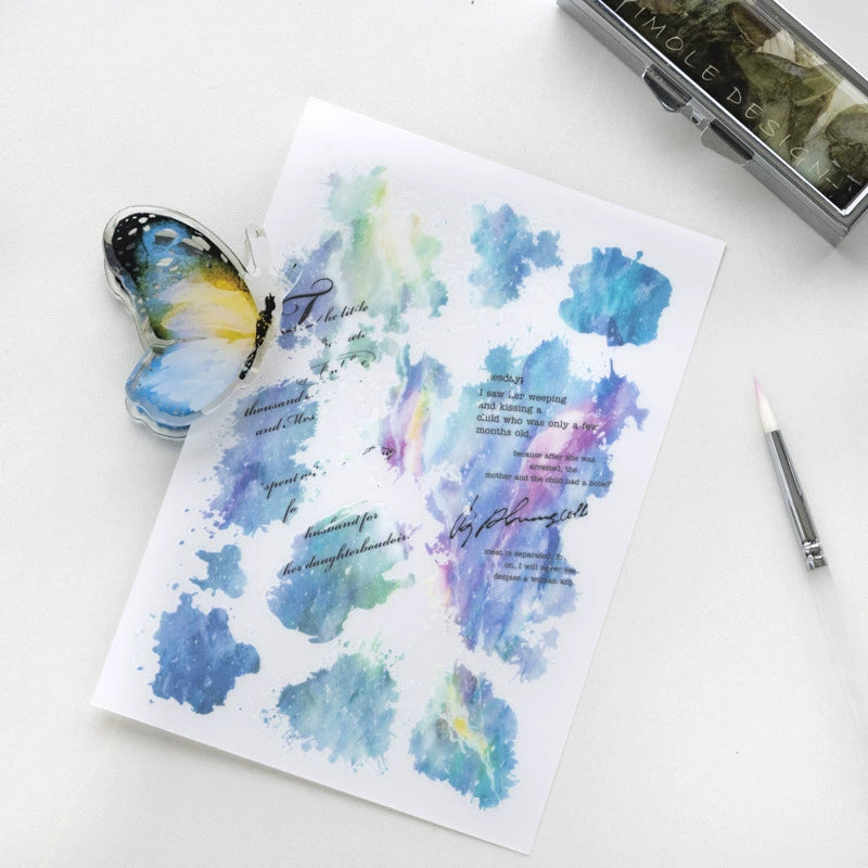 Watercolor Texture Transfer Sticker