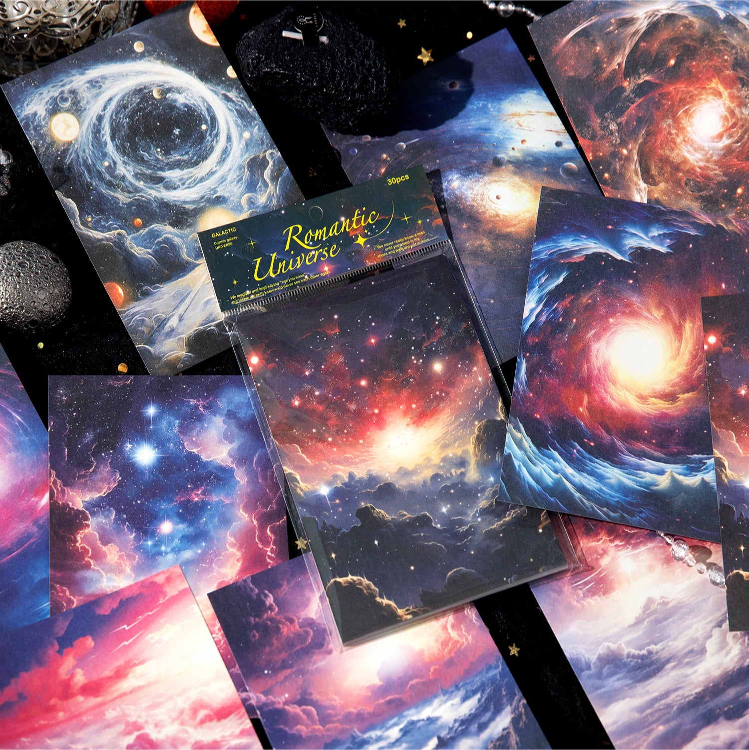 Mysterious Starry Sky Scrapbooking Paper