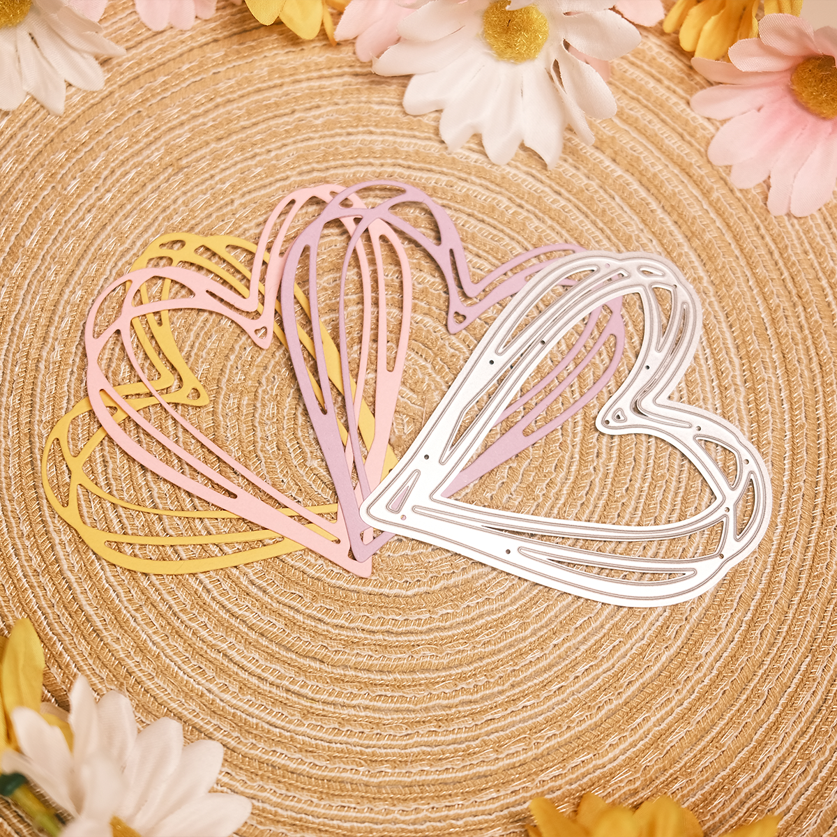 Doodle heart Metal Cutting Die Set