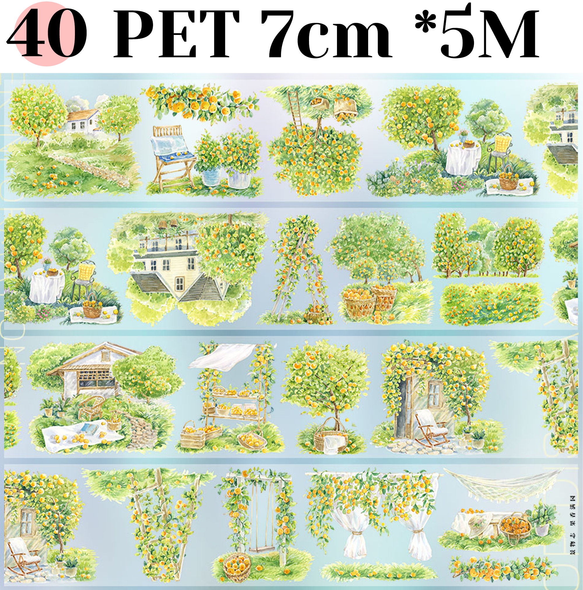 【ZERO】Forest Steppe Landscaping Tape(40 Styles)(Whole Roll Tape)