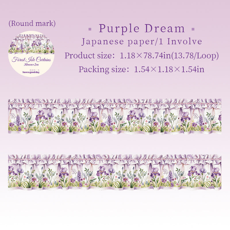 Forest Isle Flowing Curtains Series Washi Tape
