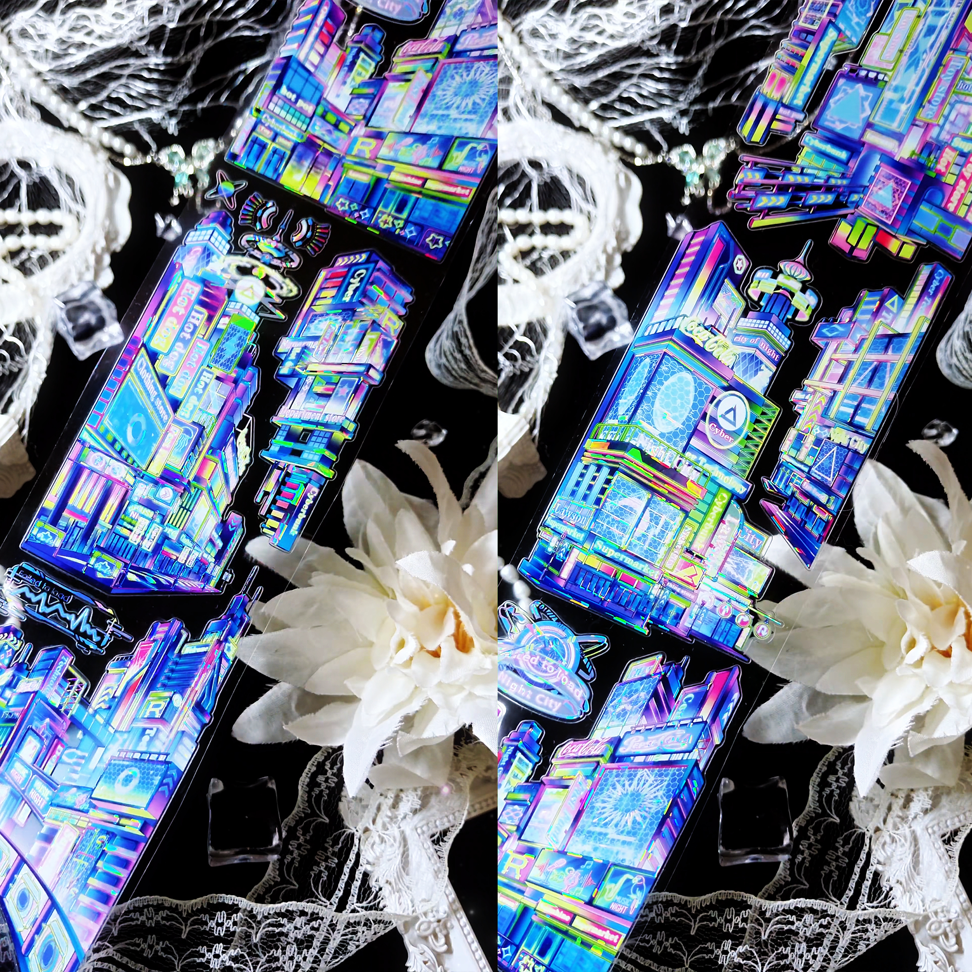 【BOBOYU】Brilliant Night City Landscaping Tape