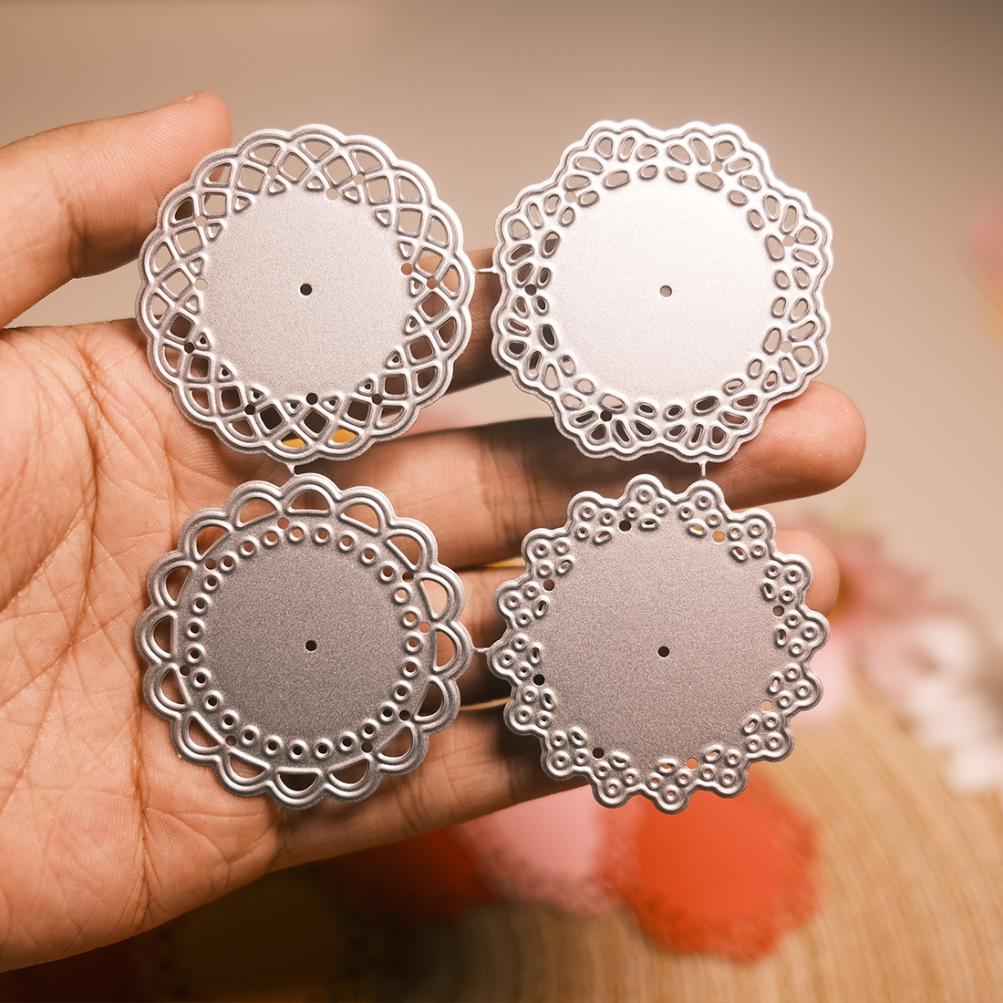 Mandala lace round Metal Cutting Die Set