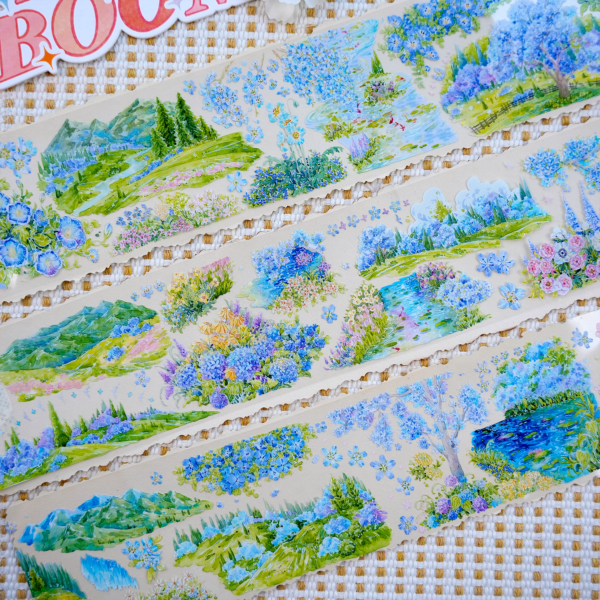 【XT】Romantic Scenery Landscape Tape for journaling and scrapbooking
