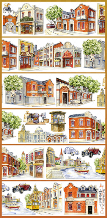 【BOBOYU】Historic Mansions Landscape Tape
