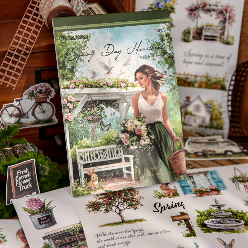 Spring Heartbeat Die-cut Sticker Book