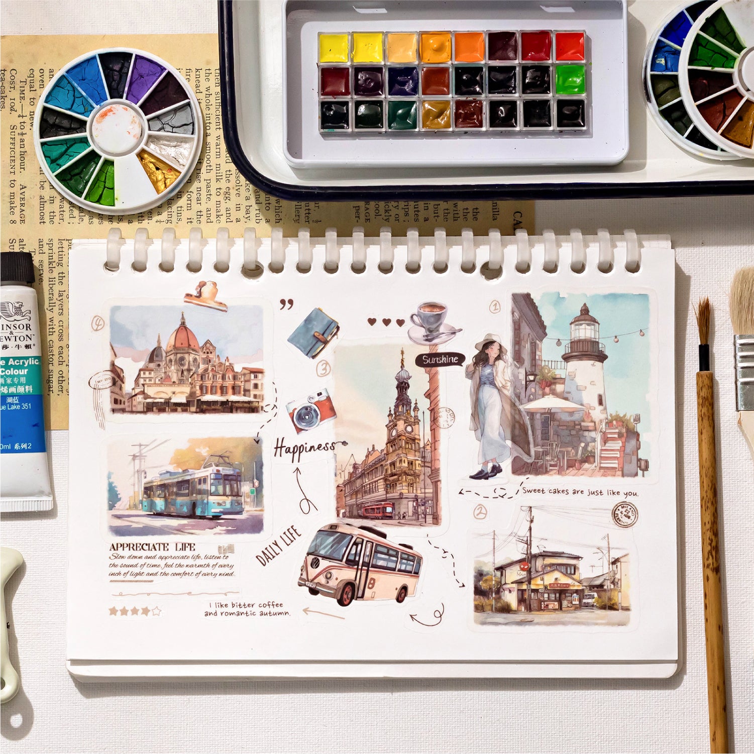 About Time Landscape Washi Stickers