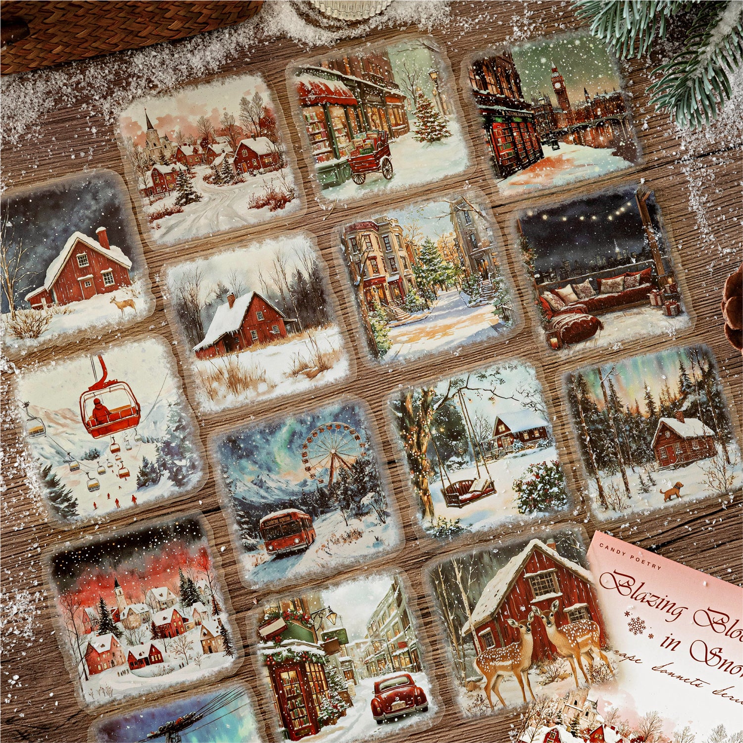 Snowscape Poetry PET Sticker