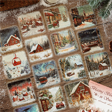 Snowscape Poetry PET Sticker