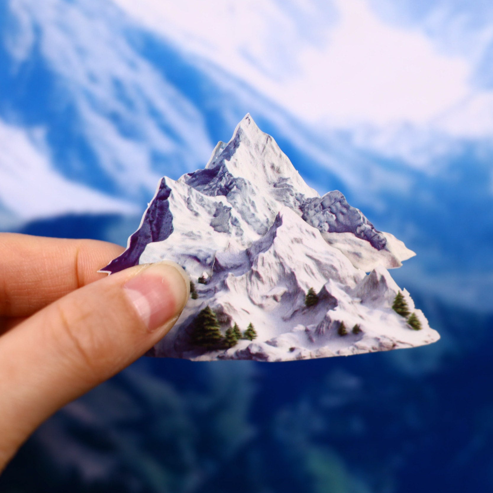 Mountain Paper Sticker for journaling and scrapbooking