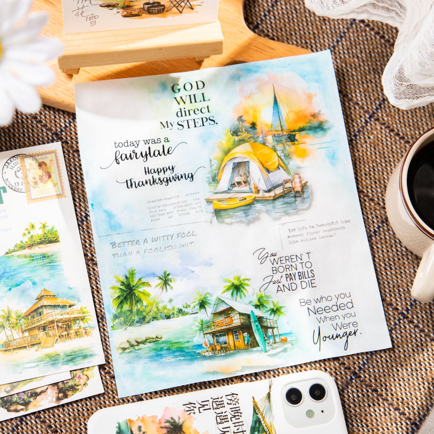 Scenery Faraway Scrapbooking PET Sticker