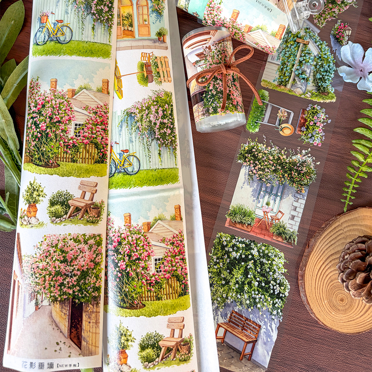 【NEW Stuido】Draped in Floral Shadows Landscape PET Tape