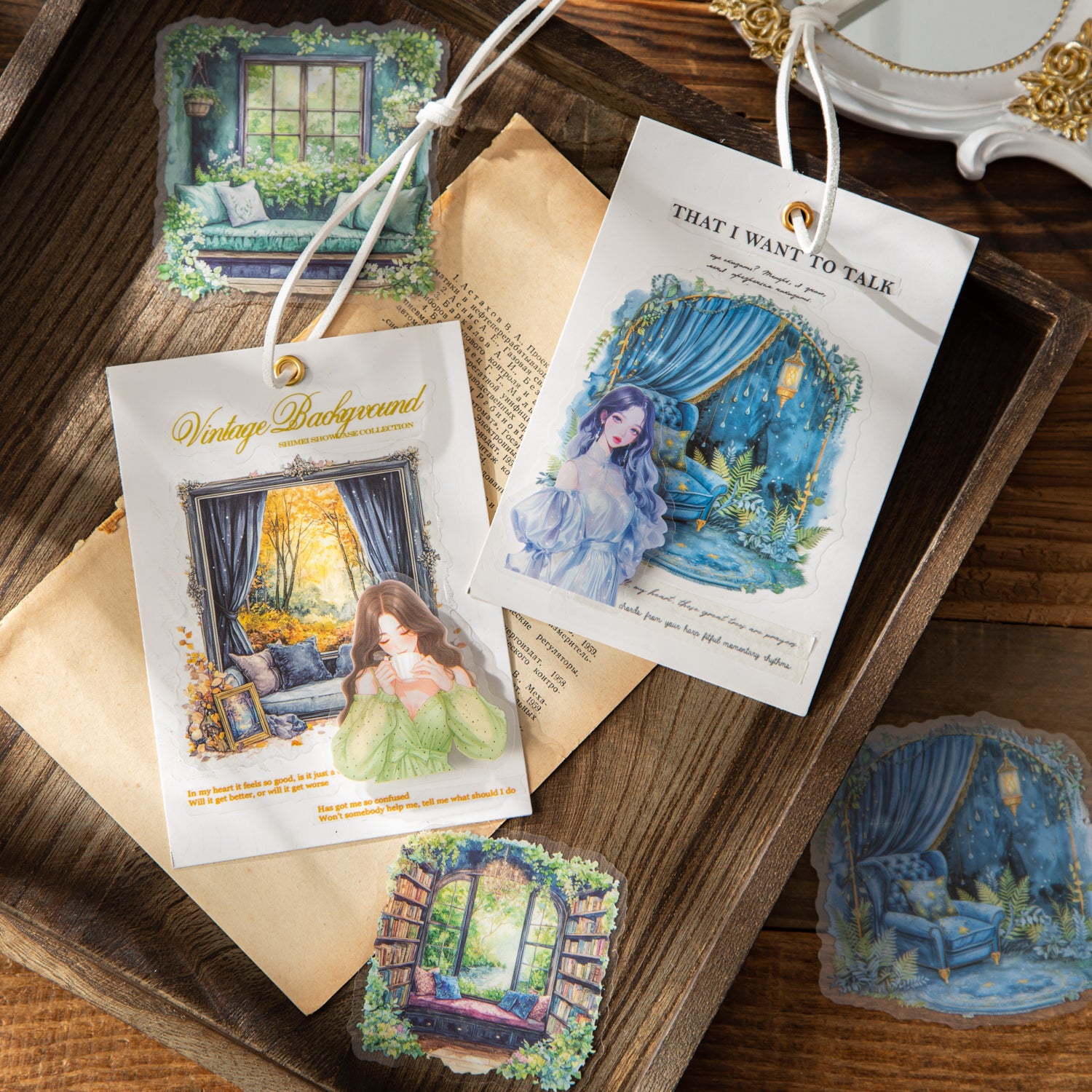 Reading Corner by the Window PET Sticker