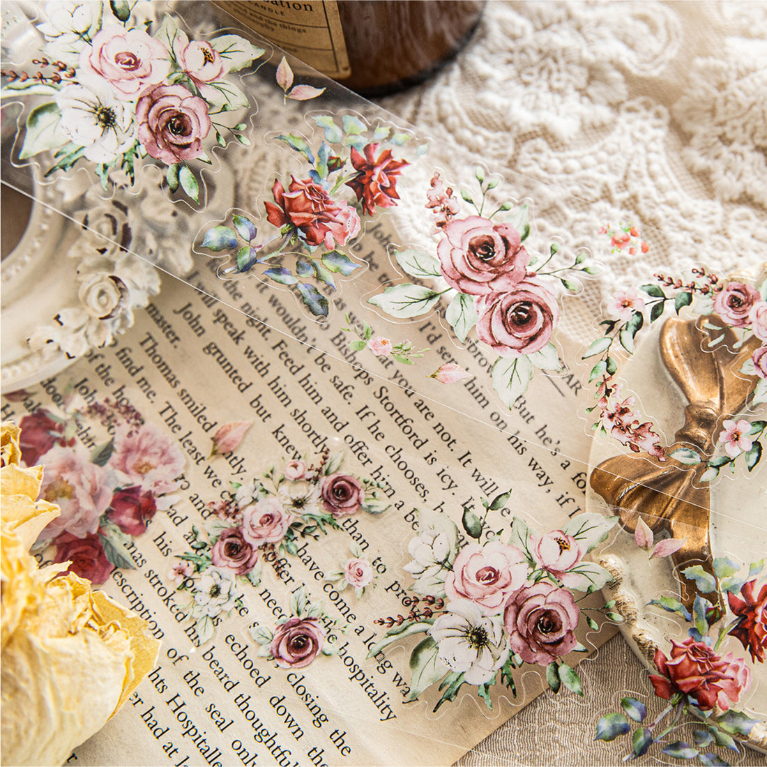 Spring Flowers Journal Scrapbook Pre-cut PET Tape