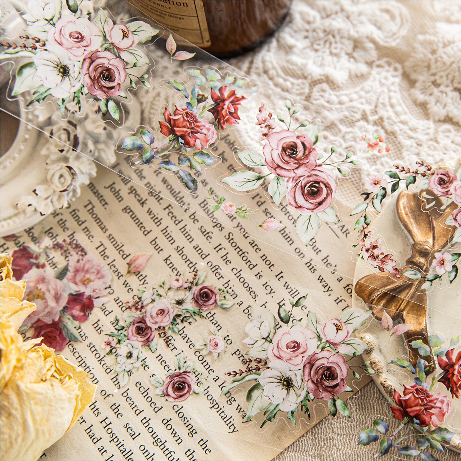 Spring Flowers Journal Scrapbooking Pre-cut PET Tape