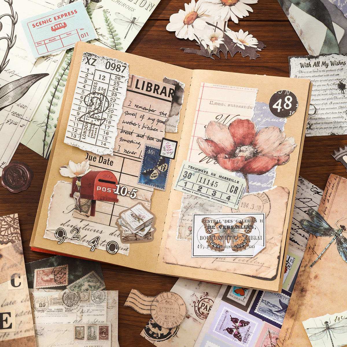 Time Capsule Scrapbooking Paper