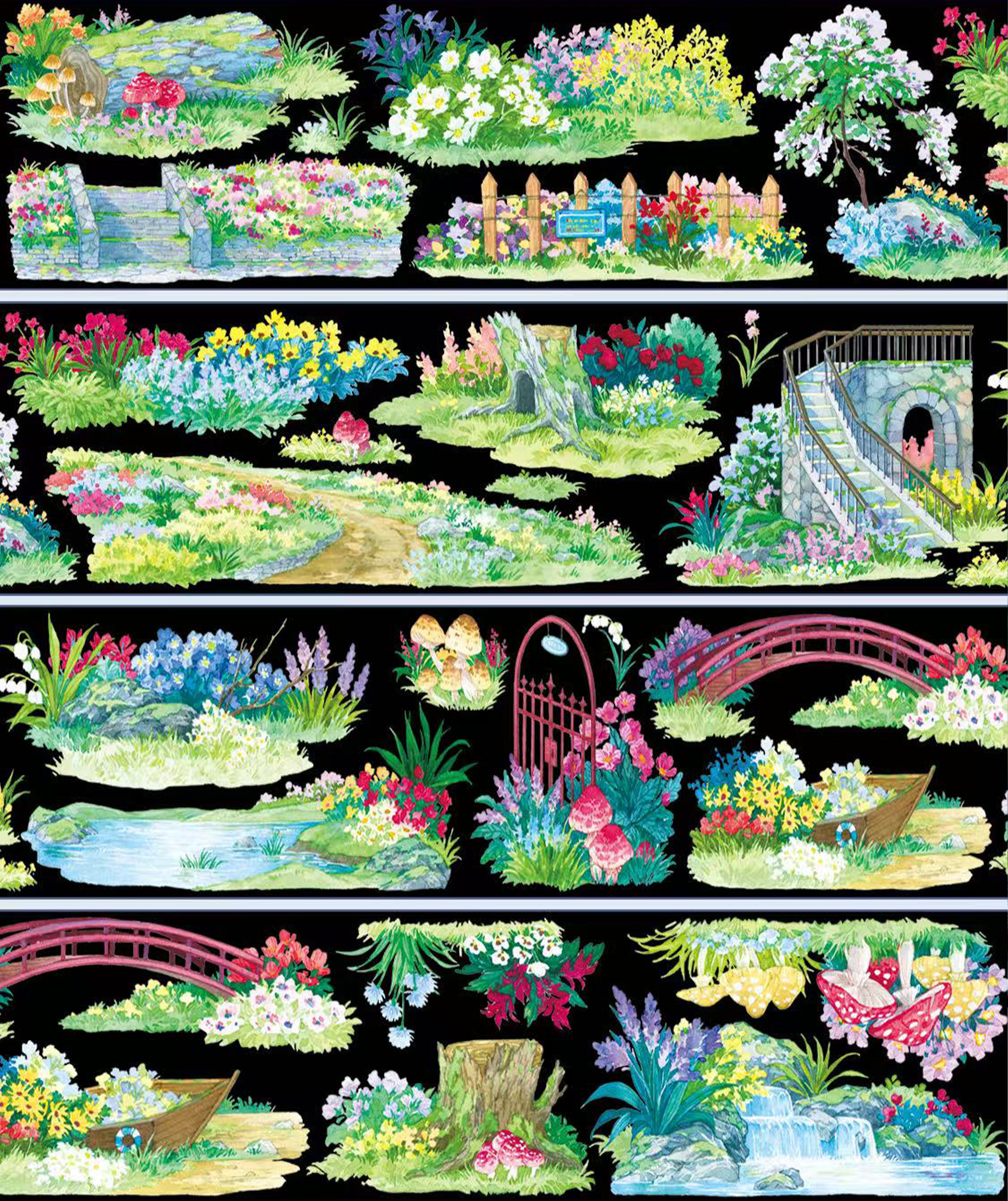 【XT】Strolling among the flowers Landscraping Tape