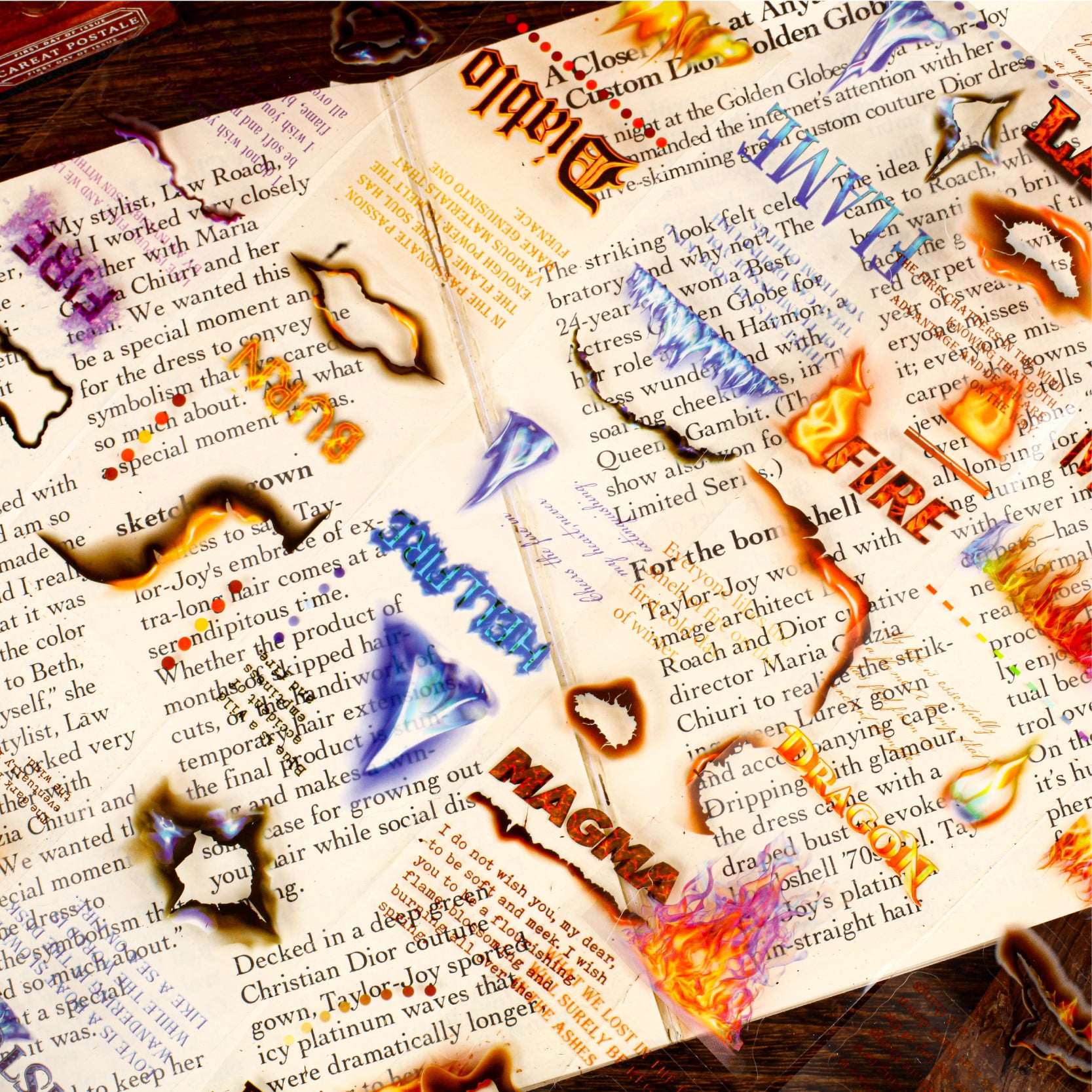 Burning Flames PET Tape