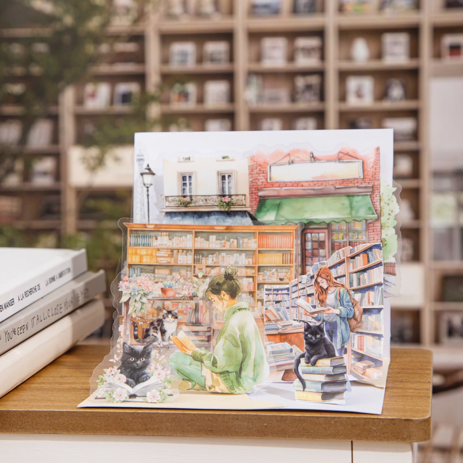 The Cat in The Bookstore PET Sticker