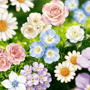 Soft Floral Sticker for Journaling | MOOBOOM