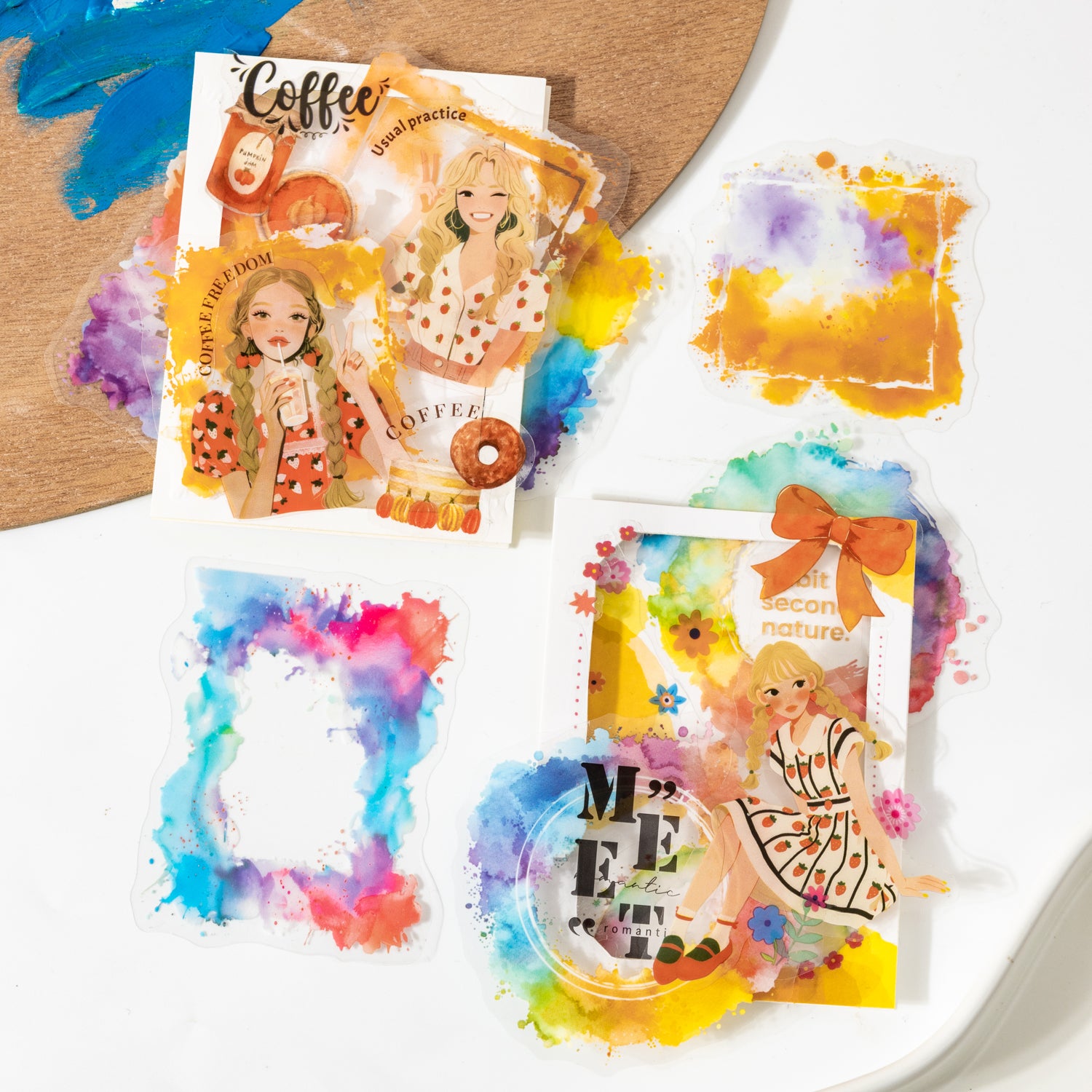 Blurring Margin PET Sticker